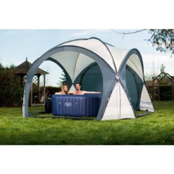 Abri Pour Spa Gonflable Bestway Lay-z Dôme -Spa Relaxation Promos Magasin abri spa gonflabe lay z bestway 58460 ambiance2 1