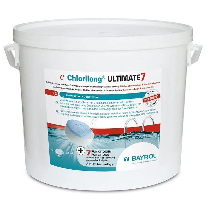 Bayrol E.Chlorilong Ultimate 7 - Galets De Chlore Bi-phases 7 Fonctions 10,2kg 1 Bayrol E.Chlorilong Ultimate 7 - Galets De Chlore Bi-phases 7 Fonctions 10,2kg
