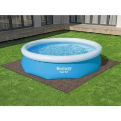 Tapis Effet Bois Pour Spa Et Piscine Bestway 3m² - 12 Dalles -Spa Relaxation Promos Magasin lot de 12 dalles de protection de sol en mousse 5080 x 5080 cm effet bois pour piscine et spa bestway 1